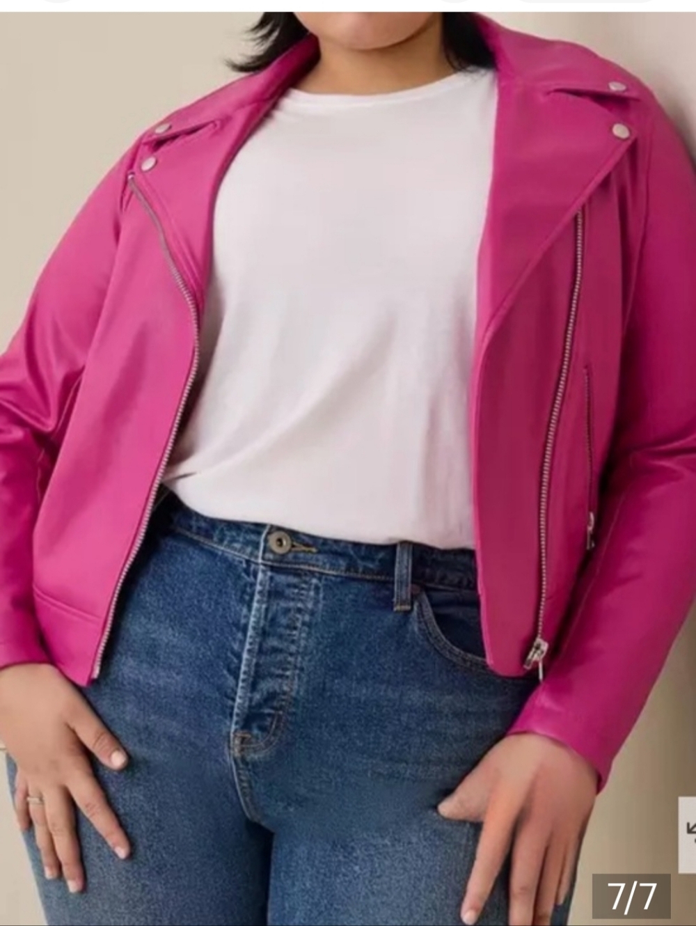 torrid Pink Faux Leather Moto Jacket